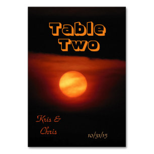 Hochzeitstisch für Vollernte Monde Tischnummer