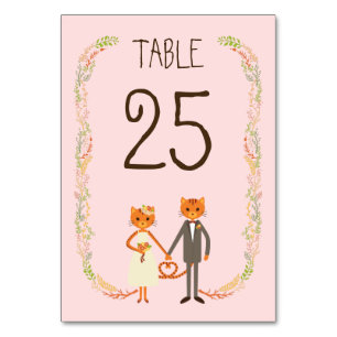 Hochzeitstisch für Whimsikkatzen (Blush) Tischnummer