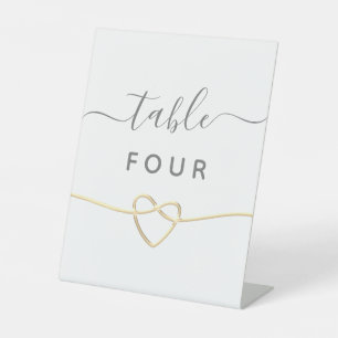 Hochzeitstisch Nummer Podest Schild