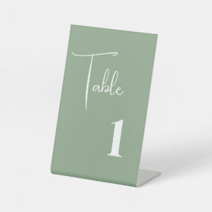 Hochzeitstisch-Nummernkarte Sockelschild