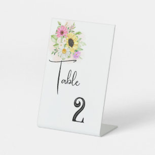 Hochzeitstisch-Nummernschild-Podiumsschild Sockelschild