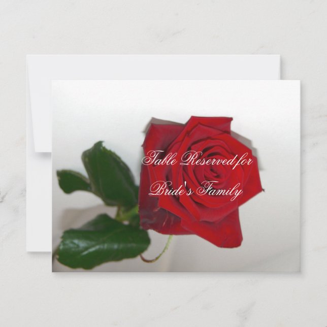 Hochzeitstisch-Platzkarten Einladung (Vorderseite)