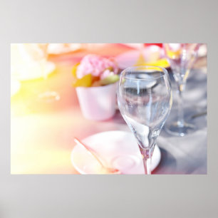 Hochzeitstisch unter der Sonne Poster