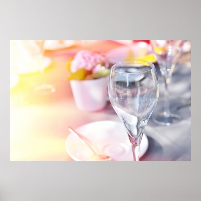 Hochzeitstisch unter der Sonne Poster (Vorne)