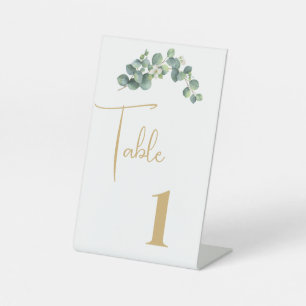 Hochzeitstischkarte Sockelschild