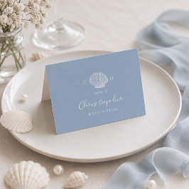 Hochzeitstischkarten mit Meeresmuscheln für die Kü Tischnummer