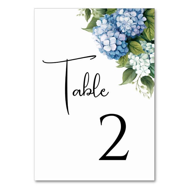 Hochzeitstischkarten Tischnummer (Vorderseite)