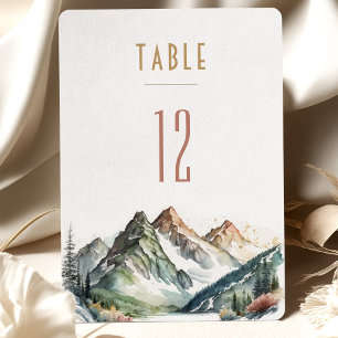 Hochzeitstischnummern Berge Einladung