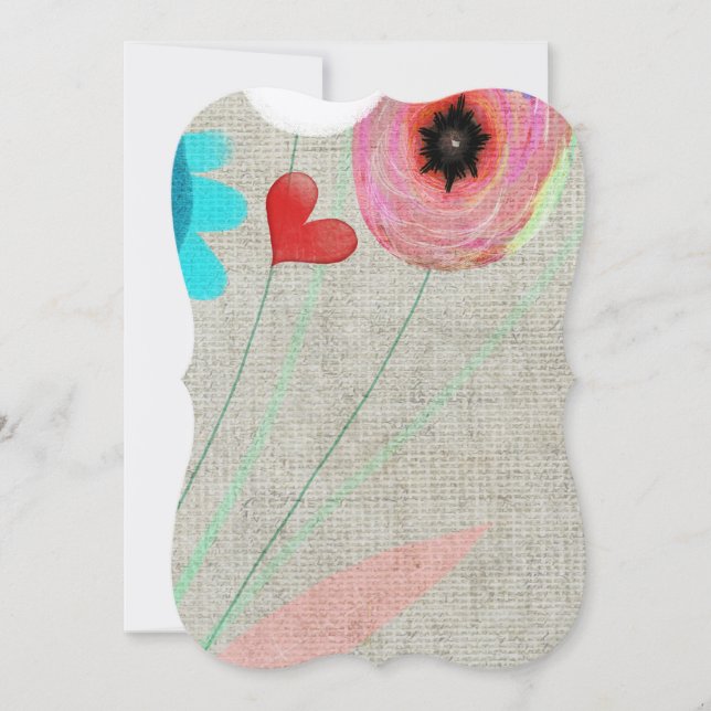 Hochzeitstischnummern Einladung (Vorderseite)