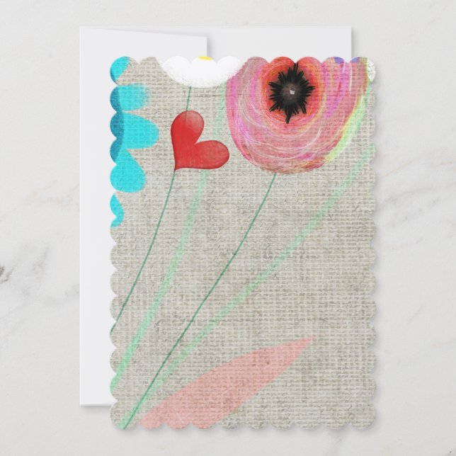 Hochzeitstischnummern Einladung (Vorderseite)