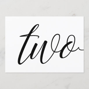 Hochzeitstischnummern - Luxus-Typografie - Schwarz Einladung
