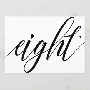 Hochzeitstischnummern - Luxus-Typografie - Schwarz Einladung