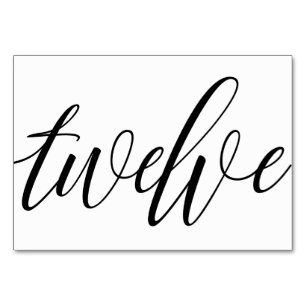 Hochzeitstischnummern - Luxus-Typografie - Schwarz Tischnummer