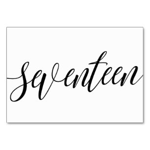 Hochzeitstischnummern - Luxus-Typografie - Schwarz Tischnummer