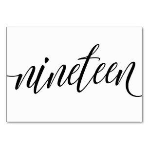 Hochzeitstischnummern - Luxus-Typografie - Schwarz Tischnummer