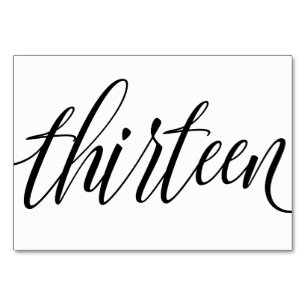 Hochzeitstischnummern - Luxus-Typografie - Schwarz Tischnummer