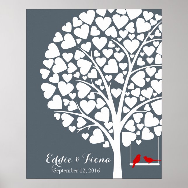 Hochzeitstorbuch Rot Poster (Vorne)