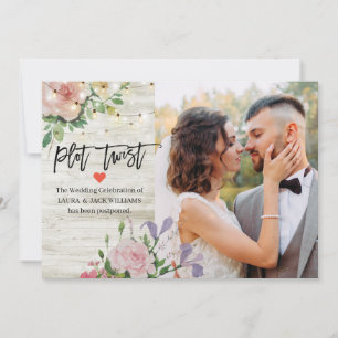 Hochzeitstornieren Ändern Sie das Foto Drehung des Ankündigung