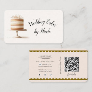 Hochzeitstorte Bäckerei Social Media Verbindung QR Visitenkarte