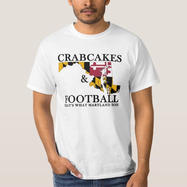 Hochzeitstorte Crabcakes & Football T-Shirt (Vorderseite)