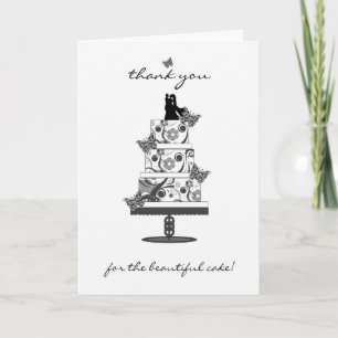 Hochzeitstorte Dankeskarten - Danke für die Be