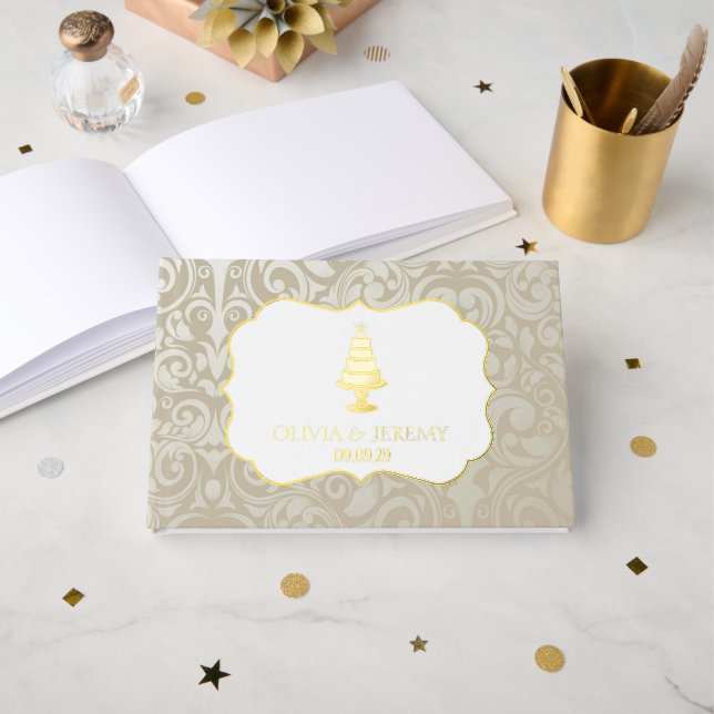 Hochzeitstorte Gästebuch (Vorderseite Offen)