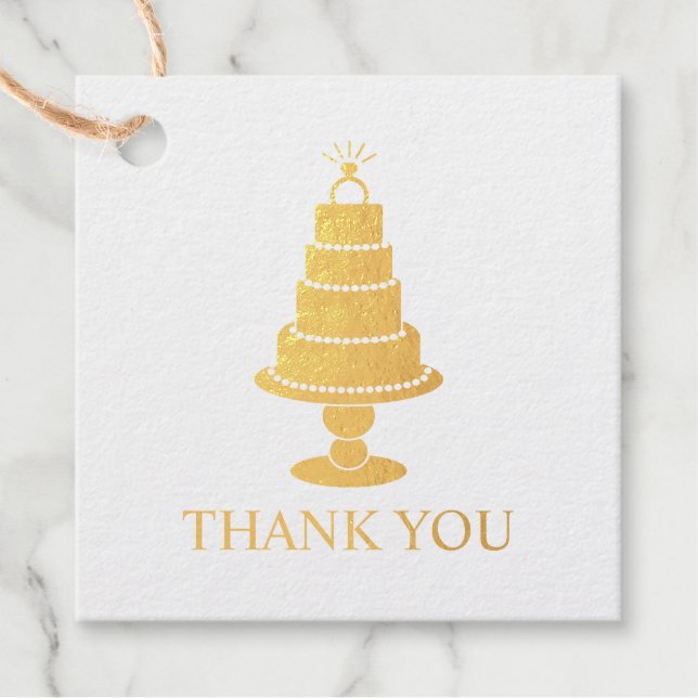 Hochzeitstorte Geschenkanhänger (Vorderseite)