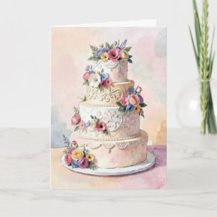 Hochzeitstorte Gratulationen Karte