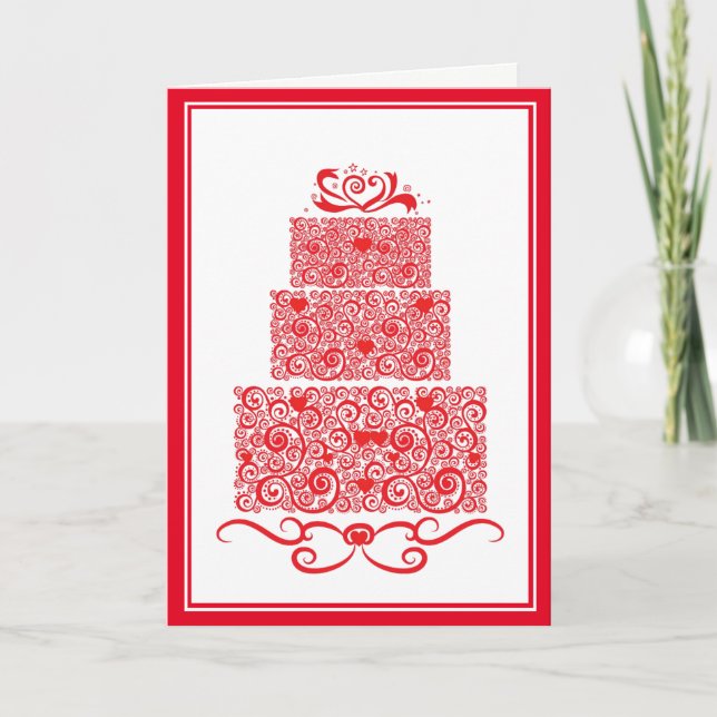 Hochzeitstorte Karte (Vorderseite)