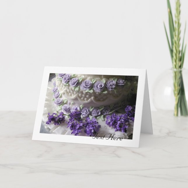 Hochzeitstorte-Karte Dankeskarte (Vorderseite)