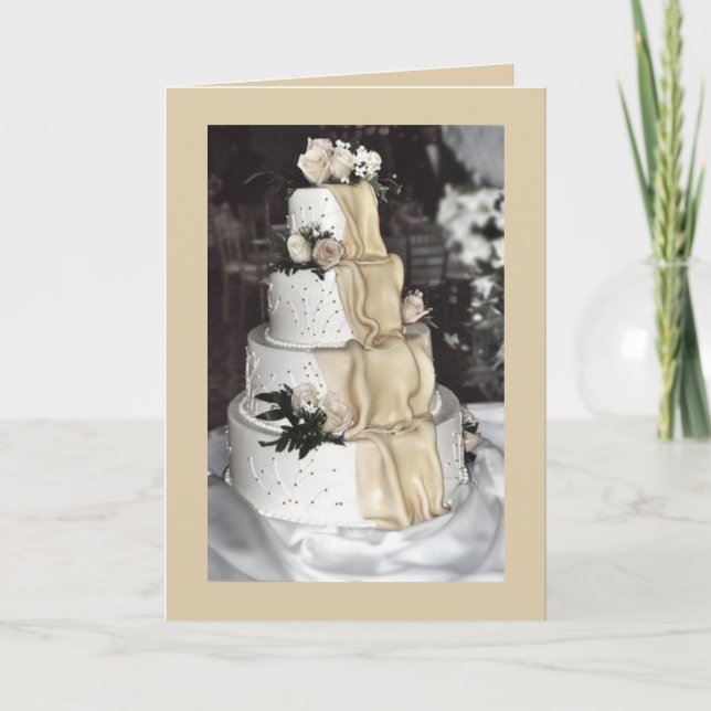 Hochzeitstorte-Karte Karte (Vorderseite)