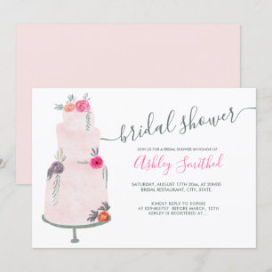 Hochzeitstorte Rosa Brautparty Einladung