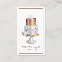 Hochzeitstorte Rose Gold Pearl Bäckerei Visitenkarte