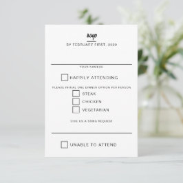Hochzeitstorte RSVP Karte