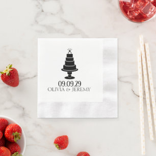 Hochzeitstorte Serviette