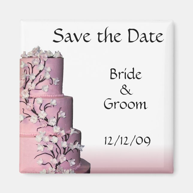 Hochzeitstorte Sichern des Datums Magnete (Vorne)