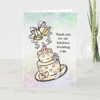 Hochzeitstorte - Viele Anwendungen - Bridal Servic Dankeskarte