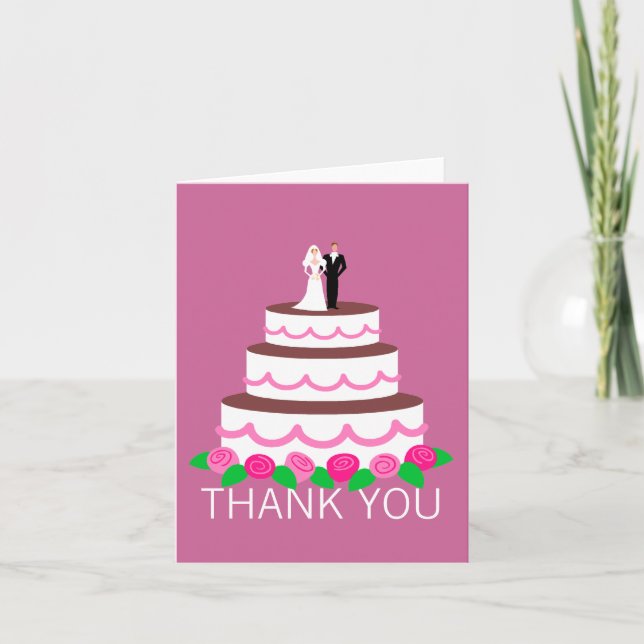 Hochzeitstorte Vielen Dank, dass Sie sich Karten m (Vorderseite)