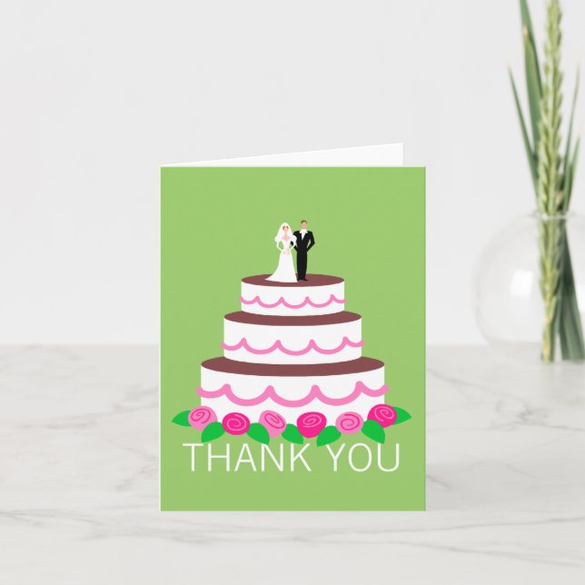 Hochzeitstorte Vielen Dank, dass Sie sich Karten m (Vorderseite)