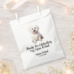 Hochzeitstüte mit malteser Hund Geschenktütchen