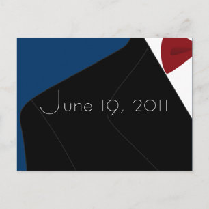 Hochzeitstuxedo Save the Date Postkarte