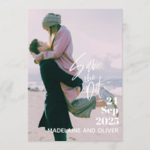 Hochzeitsüberlagerung Foto Modernes Design Save th