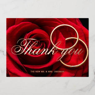 Hochzeitsüberlagerung Rose Goldfolie danke Karte