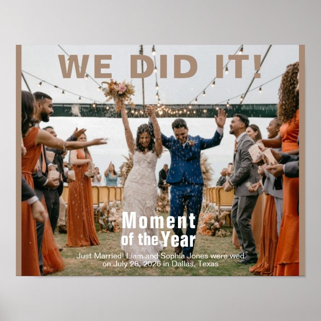 Hochzeitsübersicht Hinzufügen Foto Puzzle Fun Maga Poster (Vorne)