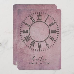 Hochzeitsuhr ohne Hände laden Einladung