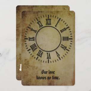 Hochzeitsuhr ohne Hände laden Einladung