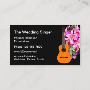Hochzeitsunterhaltungsfirmenkarten Visitenkarte