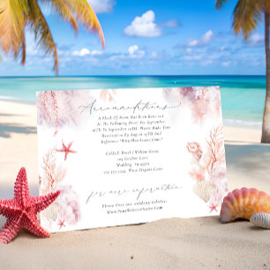 Hochzeitsunterkunft unter Wasser Begleitkarte