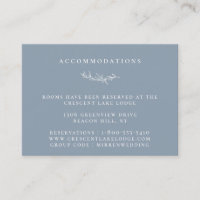 Hochzeitsunterkünfte in Dusty Blue Botanical Branc