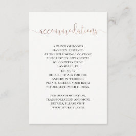 Hochzeitsunterkünfte in Gold. Einfache, moderne De Begleitkarte